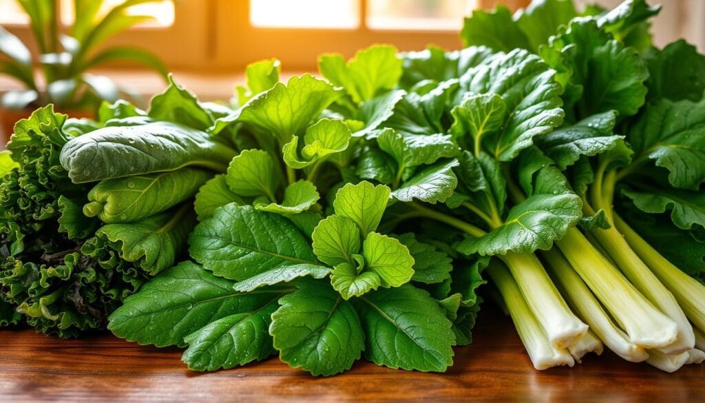 verdure a foglia verde